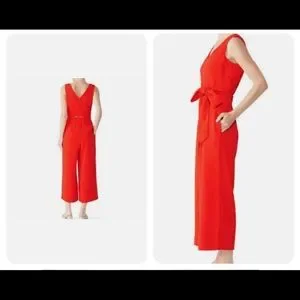 Crew Pants Jumpsuits J Crew Jumpsuit Wrap Tie Red Wide
